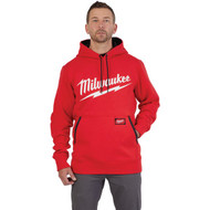 Milwaukee Large Red Midweight Pullover Hooded Sweatshirt