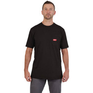 Milwaukee Small Black Short Sleeve Heavy-Duty Pocket T-Shirt