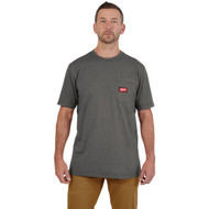 Milwaukee Large Gray Short Sleeve Heavy-Duty Pocket T-Shirt
