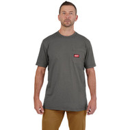 Milwaukee XL Gray Short Sleeve Heavy-Duty Pocket T-Shirt