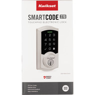 Kwikset SmartCode 270 Traditional Touchpad Electronic Deadbolt With SmartKey  Satin Nickel