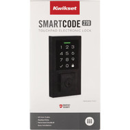 Kwikset SmartCode 270 Contemporary Touchpad Electronic Deadbolt With SmartKey  Matte Black