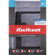 Kwikset Singapore Square Bed/Bath Lever  Matte Black