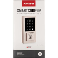Kwikset SmartCode 270 Contemporary Touchpad Electronic Deadbolt With SmartKey  Satin Nickel