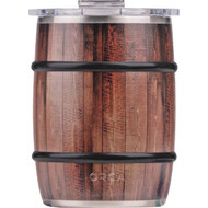Orca 24 Oz. Dark Oak Double Barrel Insulated Tumbler with Lid