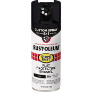 Rust-Oleum Stops Rust 12 Oz. Custom Spray 5 in 1 Flat Spray Paint  Black