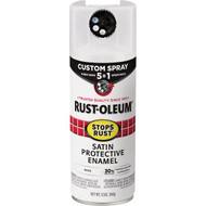 Rust-Oleum Stops Rust 12 Oz. Custom Spray 5 in 1 Satin Spray Paint  White