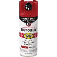 Rust-Oleum Stops Rust 12 Oz. Custom Spray 5 in 1 Gloss Spray Paint  Regal Red