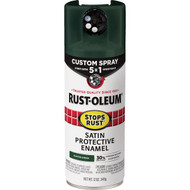Rust-Oleum Stops Rust 12 Oz. Custom Spray 5 in 1 Satin Spray Paint  Hunter Green