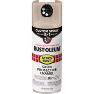 Rust-Oleum Stops Rust 12 Oz. Custom Spray 5 in 1 Satin Spray Paint  French Beige