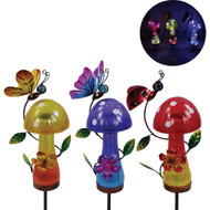 Alpine LED Mushroom Solar Stake Light