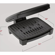 George Foreman 5-Serving Submersible Grill with Black Plates
