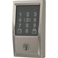Encode Plus Smart WiFi Deadbolt with Century Trim in Satin Nickel