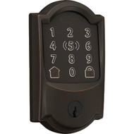 Encode Plus Smart WiFi Deadbolt with Camelot Trim in Aged Bronze
