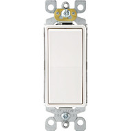 Leviton Decora Residential Grade 15A Antimicrobial Treated Rocker Switch  White