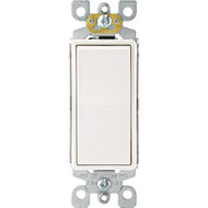 Leviton Decora Residential Grade 15A Antimicrobial Treated Rocker Switch  White (5-Pack)