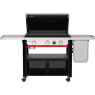 Weber Slate 30 In. 3-Burner Propane Gas Griddle Flat Top Grill  Black