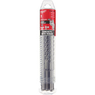 Milwaukee MX4 SDS-PLUS 4-Cutter Solid Carbide Rotary Hammer Drill Bit Set (6-Piece)