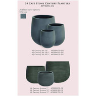 Avera Products Cast Stone Century Fiberglass Reinforced Cement Planter Assortment (24-Piece)