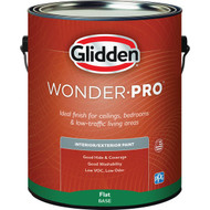 Glidden WonderPro Interior/Exterior Flat Paint  Ultra Deep Base  1 Gal.