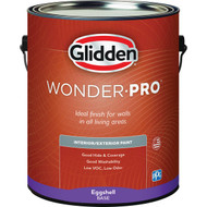 Glidden WonderPro Interior/Exterior Eggshell Paint  White & Pastel Base  1 Gal.