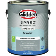 Glidden Spred Interior Grab-N-Go Paint + Primer Semi-Gloss Paint  Graceful  1 Gal.