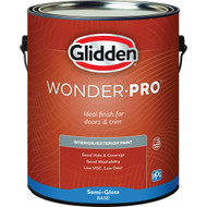 Glidden WonderPro Interior/Exterior Semi-Gloss Paint  Ultra Deep Base  1 Gal.
