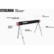 Steelman 47 In. Folding Sawhorse