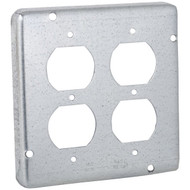 Southwire 2-Duplex Receptacles 4 In. x 4 In. Exposed Work Square Cover