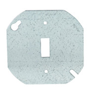Southwire 4 In. 1-Gang Flat Toggle Steel Round Box Cover