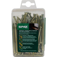 SPAX 8 x 2-1/2 In. PT HCR (Exterior Rated) Yellow Trim Screw (100-Count)