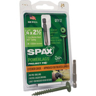 SPAX 1/4 X 2-1/2 In. PowerLag Washer Head T-30 HCR (Exterior Rated) Lag Screw Power Pax (12-Count)