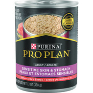 Purina Pro Plan Sensitive Skin & Stomach Salmon & Rice Adult Dog Food Pate  13 Oz.