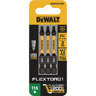 DEWALT FlexTorq 2 In. T15 TORX Impact Screwdriver Bit (3-Pack)