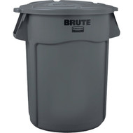 Brute 44 Gal. Gray Trash Can With Lid
