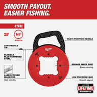 Milwaukee 1/4 In. W. x 25 Ft. L. Steel Fish Tape