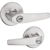 Kwikset Delta Entry Door Lever Lockset  Satin Chrome