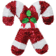 Youngcraft 18 In. Tinsel 2-Dimensional Double Candy Cane