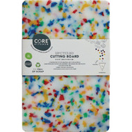 Core Kitchen Multi-Color Recycled Plastic Board With Non-Slip Footing  12 In. x 8 In.