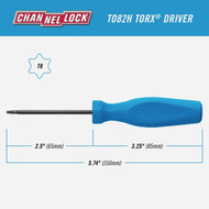 Channellock T8 x 2.5 In. Professional Torx Screwdriver