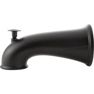 Danco 6 In. Matte Black Decorative Tub Spout with Pull Up Diverter