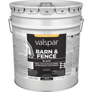 Valspar Alkyd Exterior Oil Paint & Primer In One Barn & Fence Paint  Black  5 Gal.