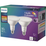 Philips 90W Equivalent 5CCT PAR38 Medium Dimmable LED Floodlight Light Bulb