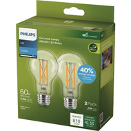 Philips Ultra Efficient 60W Equivalent Daylight A19 LED Light Bulb (2-Pack)