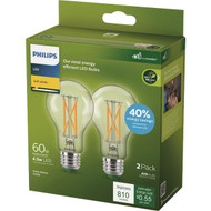 Philips Ultra Efficient 60W Equivalent Soft White A19 LED Light Bulb (2-Pack)