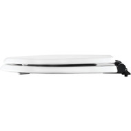 Mayfair by Bemis Benton Round White Enameled Wood Slow Close Toilet Seat with Matte Black Hinge