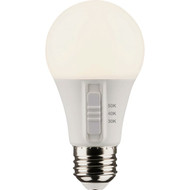 Satco 60W Equivalent 3CCT-Selectable A19 Traditional LED Light Bulb (4-Pack)