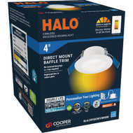 Halo 4 In. 5 CCT LED Canless Recessed Downlight  White