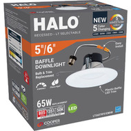 Halo LT 5/6 In. IC Rated 5CCT LED Recessed Light Kit  700 Lm.