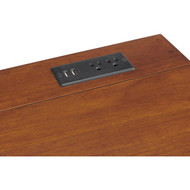 Stakmore 29.25 In. x 40 In. Fruitwood Folding Desk with USB Charge Port